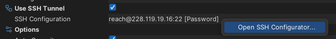 Editing SSH configuration